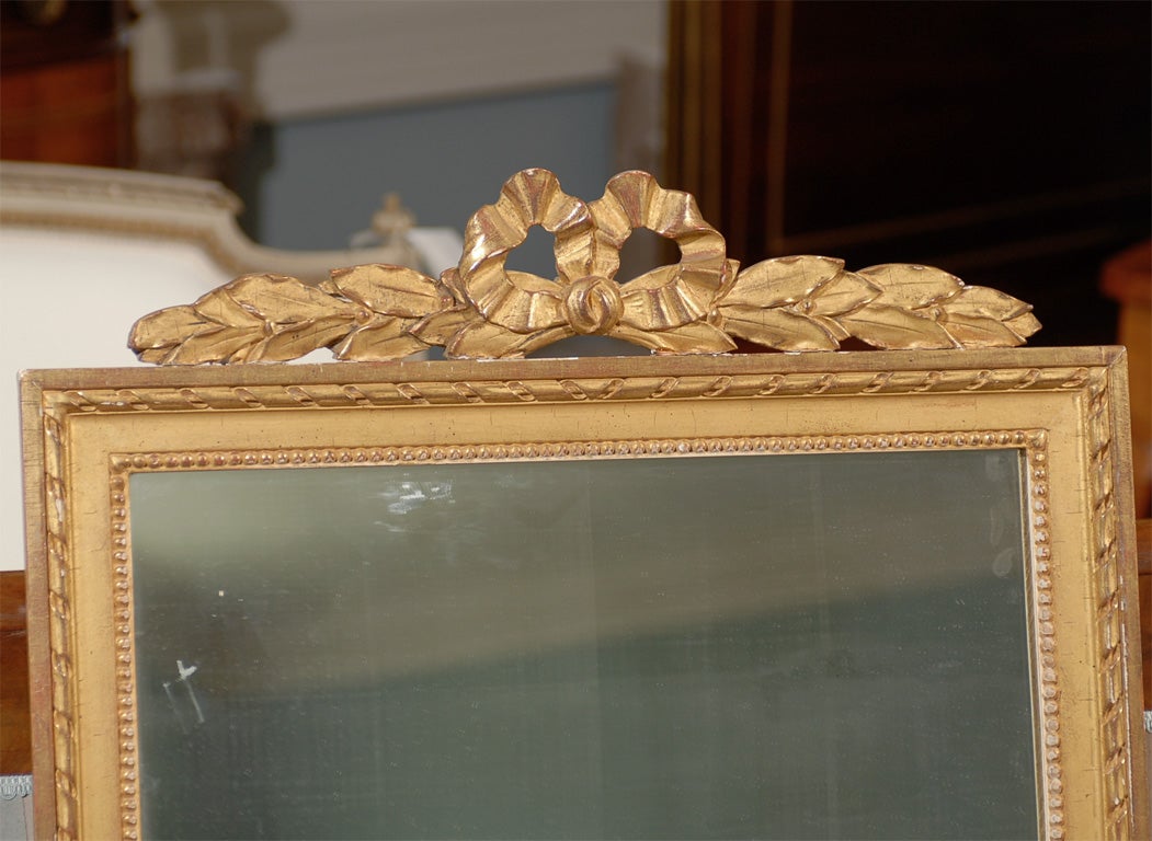 19th Century Louis XVI Style Gilded Mirror For Sale 2