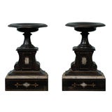 Pair of Napoleon III Coupes in Onyx, Marble & Wood