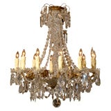 Signed Baccarat Crystal Chandelier with 12 lights
