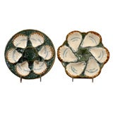 19th Century French Oyster and Scallop Plates Made by Longchamp