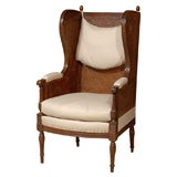 18th Century Cane Sided Louis XVI Wing Chair
