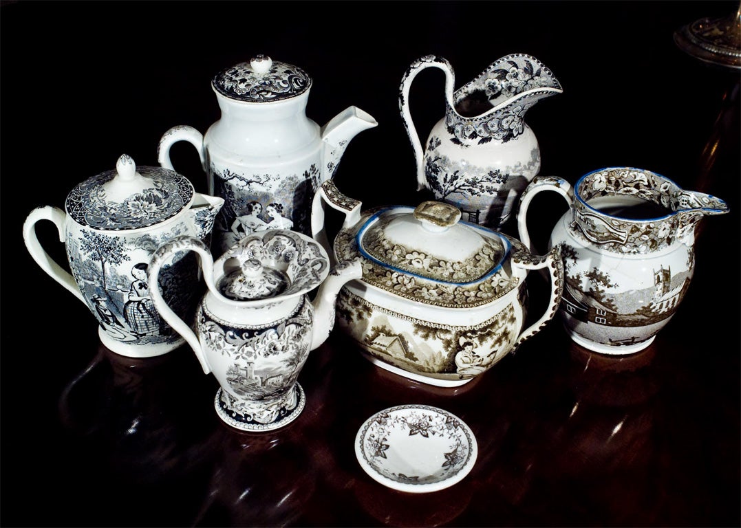 Transferware collector turns in her collection!