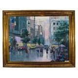 New York Flower Market Painting