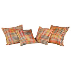 Wool & Raw Silk Plaid Pillows.  $690 Pair.