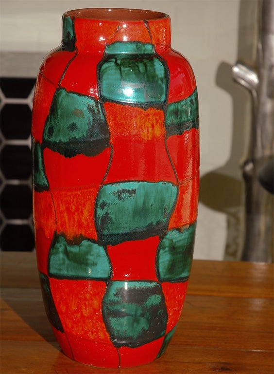 Monumental Scheurich Ceramic Floor Vase at 1stDibs