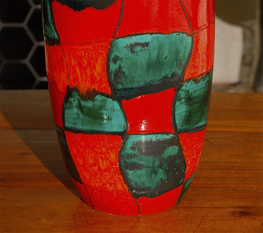 Monumental Scheurich Ceramic Floor Vase at 1stDibs