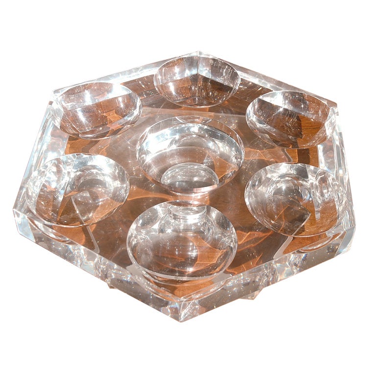 Large Lucite Lazy Susan