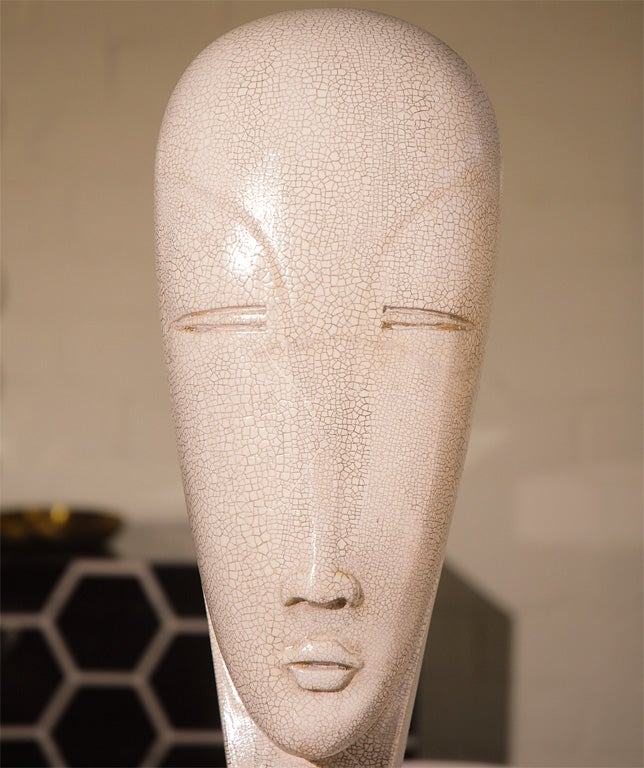 Mid-20th Century Art Deco Style Figural Bust