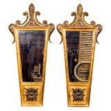 Pair of Venetian Mirrors Tapered Hall Mirrors Pair of Venetian Mirrors Tapered Hall Mirrors