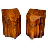 PAIR Sheraton Knife Presentation Boxes 19thc