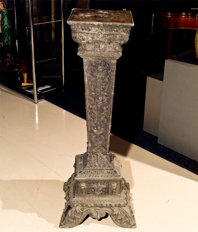 Zinc Neo-Classical Pedestal 40" tall