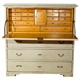 Antique 19thC Swedish Painted Drop Down Secretary over 3 drawers