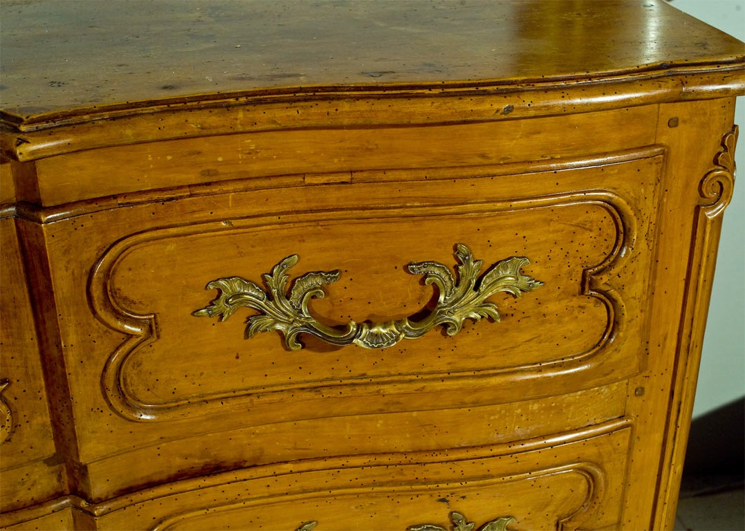 Louis XV Period French Walnut Commode 3 Drawer Chest 3
