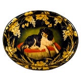 Papier Mache Oval Trays- King Charles / Border Collie w/puppies