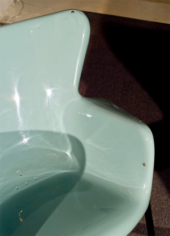 PAIR Fiberglass Shell Rocking Chairs Lawrence Peabody 3
