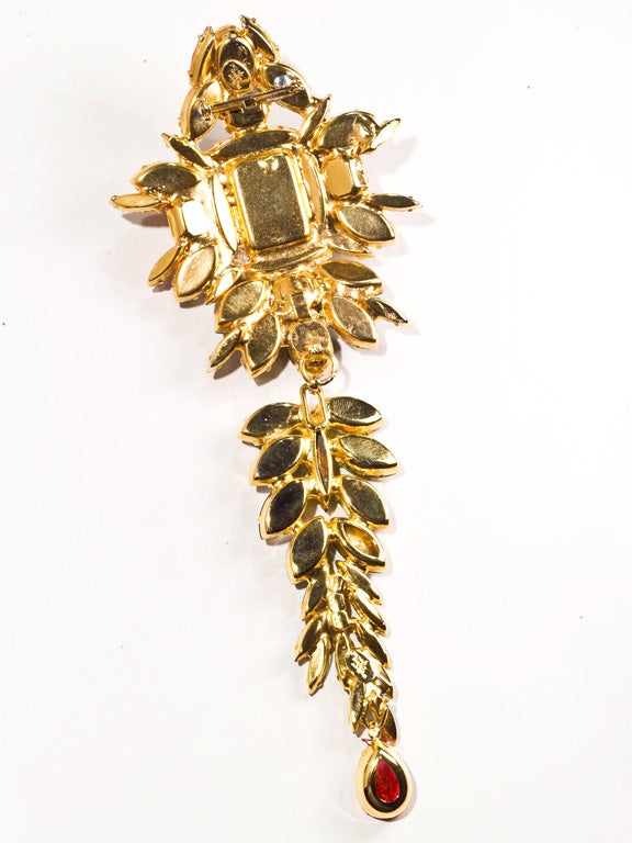 20th Century David Mandel Runway Jewelry 1980's Fab Brooch & Earring Set