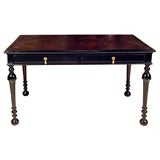 Writing Table Ebonized Dutch Style Two Drawer Desk