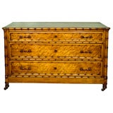 Bird's Eye Maple Faux Bamboo Chest of Drawers American c1870