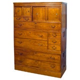 Late 19thC Triple Tansu Japanese Chest
