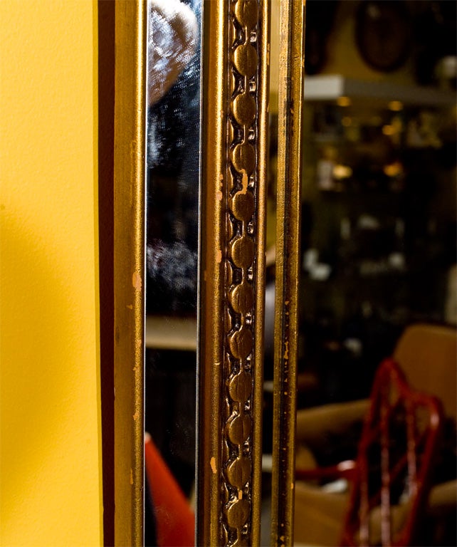Detailed Gold Trim Mirror at 1stdibs