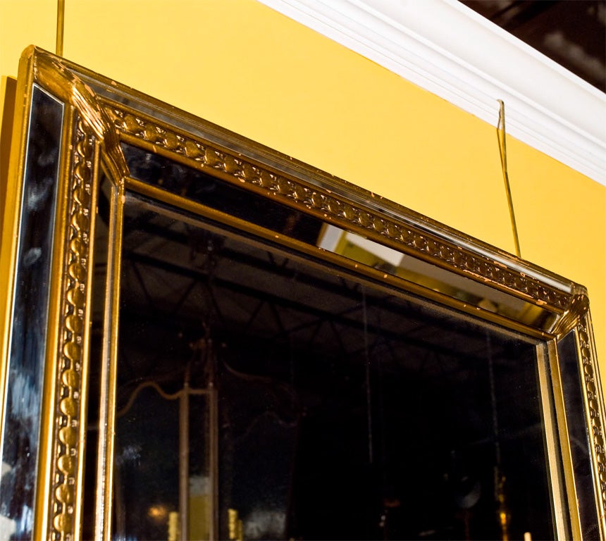 Detailed Gold Trim Mirror at 1stdibs