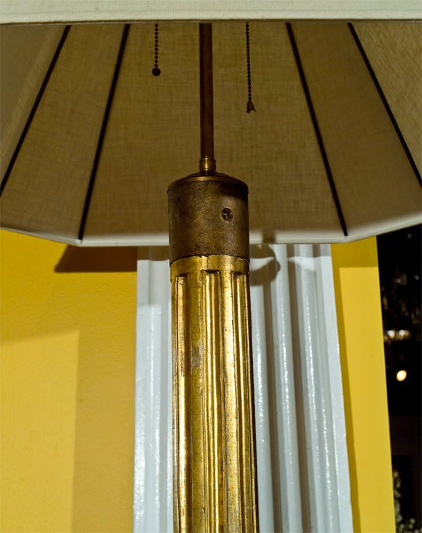 Standing Lamp "acanthus leaf" decorated fluted column