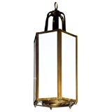 Solid Brass and Glass Hanging Lamps (set of 4)