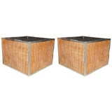 Pair of French Cane Planters