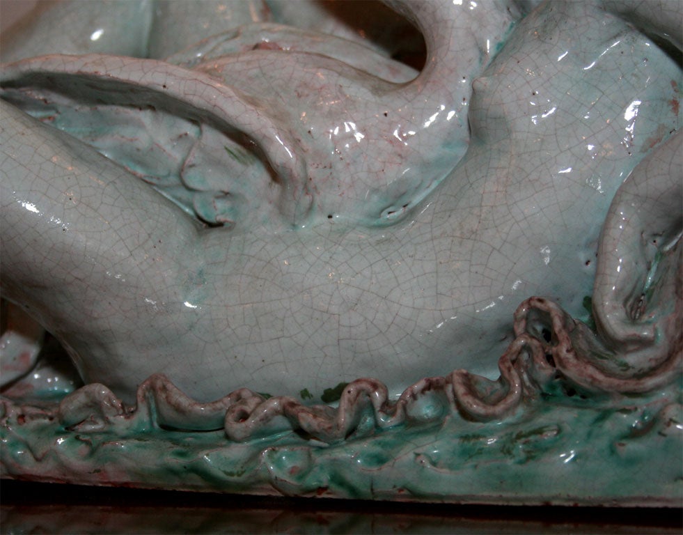 Ceramic of Leda and the Swan by Rene Buthaud, French 1930s 2