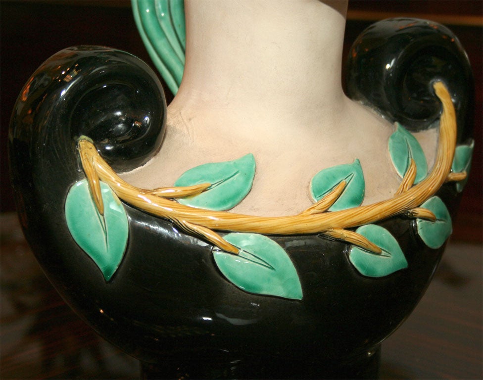 Vase en céramique peint à la main par Colette Gueden pour Primavera 3