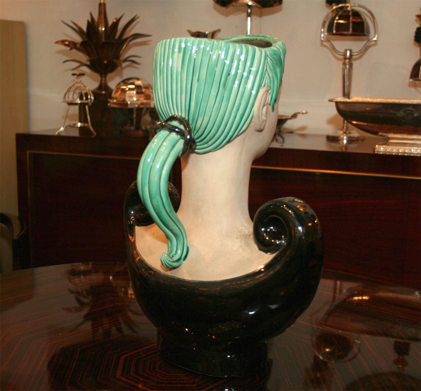 Vase en céramique peint à la main par Colette Gueden pour Primavera 4