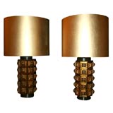 Pair of Asian-style Table Lamps by James Mont, American 1940s