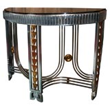 Chrome and Bronze Console by G. Siegrist, American late 1920s