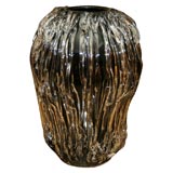 Vintage Signed Italian Crystal and Cased Glass Vase