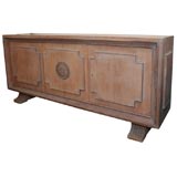 1940s French Limed Oak Console