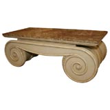 1940s-50s Coffee Table in the Form of an Ionic Capital
