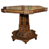 A Syrian Finely Inlaid 19th Century Center Table