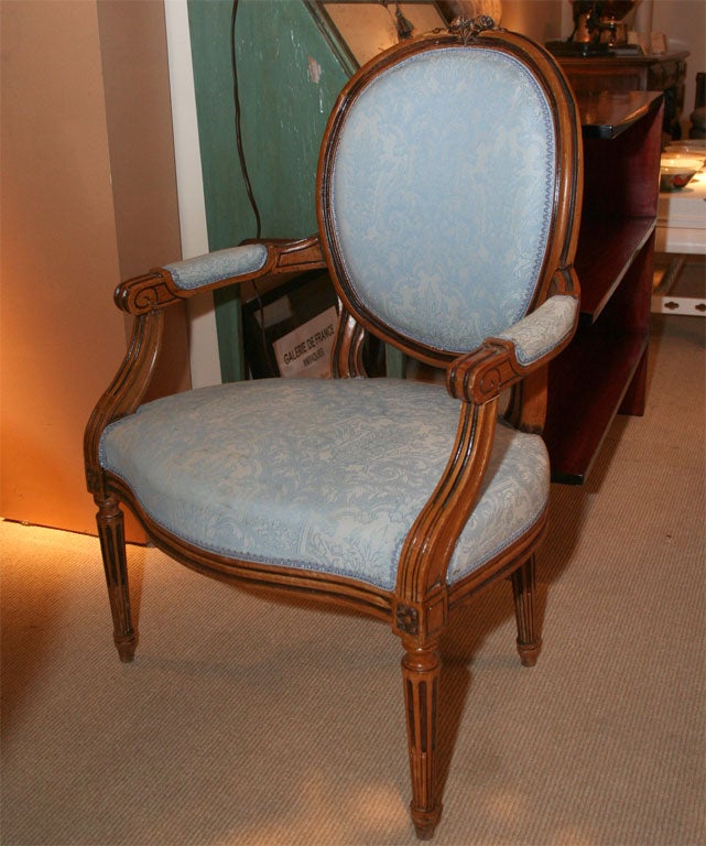 A pair of 19 th armchair Louis XVI style