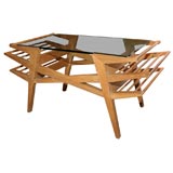 Polished Oak Coffee Table by Maxime Old