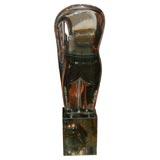 A lovely human figure signed glass sculpture