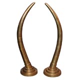 Amazing, Lifesize Brass Elephant Tusks