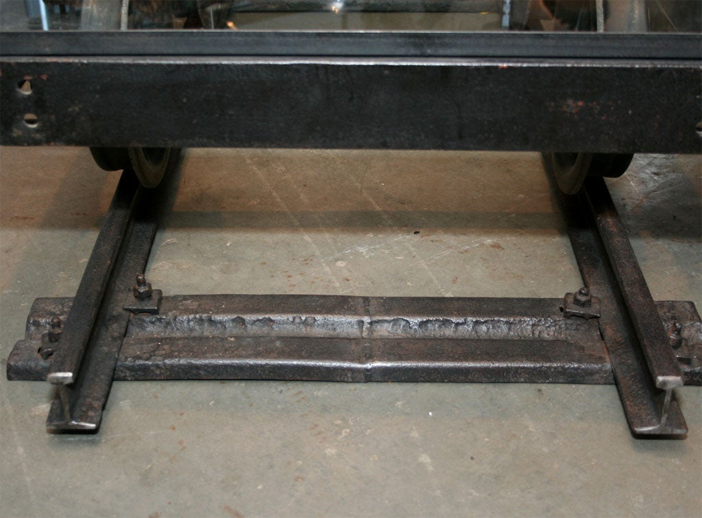 Iron Train Track Table at 1stDibs