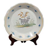 18th Century French Faience Plate made in Nevers, ca. 1780