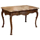 19th Century Louis XV Style Oak Center Table, ca. 1840