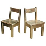 Pair of Gilded Children's Chairs