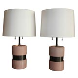 Pink Crackle Glaze Ceramic Lamps