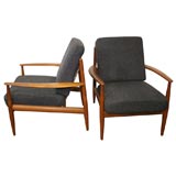 Pair of Teak Lounge Chairs by Geta Jalk