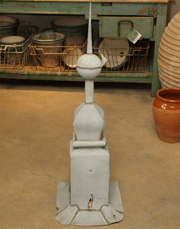 Pair of French Zinc Finials