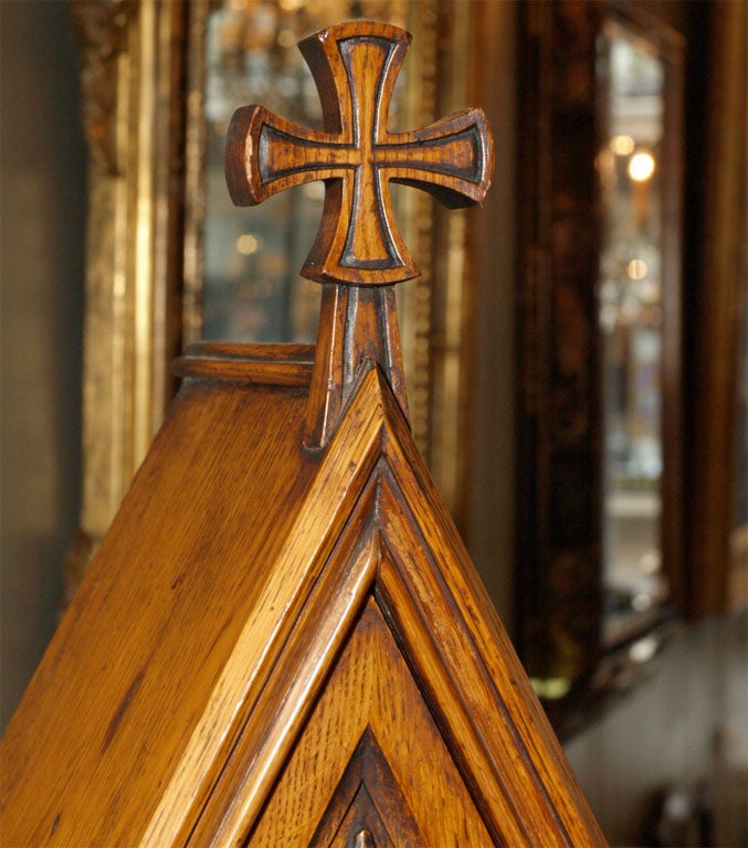 Antique English Gothic bracket clock.