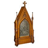 Antique English Gothic bracket clock.